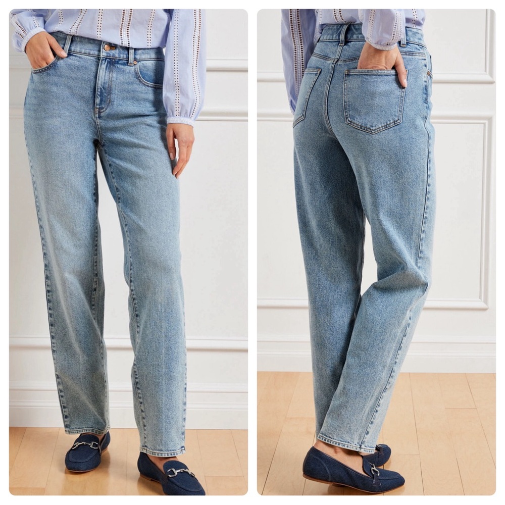 Talbots High Waist Relaxed Jeans in Lisbon Wash Sz. 8P Petite